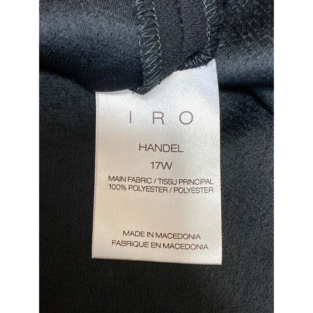 IRO Women Black Cutout Tie Neck Bow Relaxed Long Sleeve Poncho Blouse Top Size 6 - Picture 4 of 4